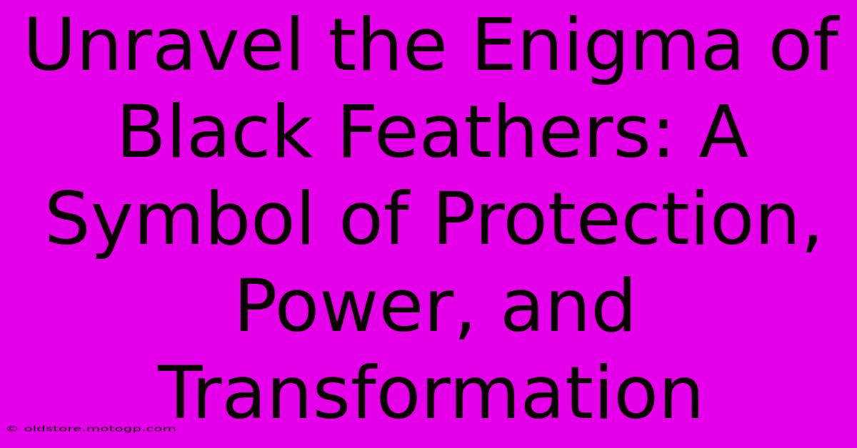 Unravel The Enigma Of Black Feathers: A Symbol Of Protection, Power, And Transformation