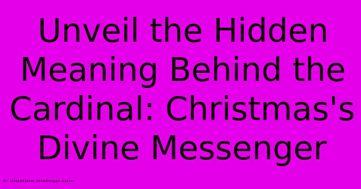 Unveil The Hidden Meaning Behind The Cardinal: Christmas's Divine Messenger