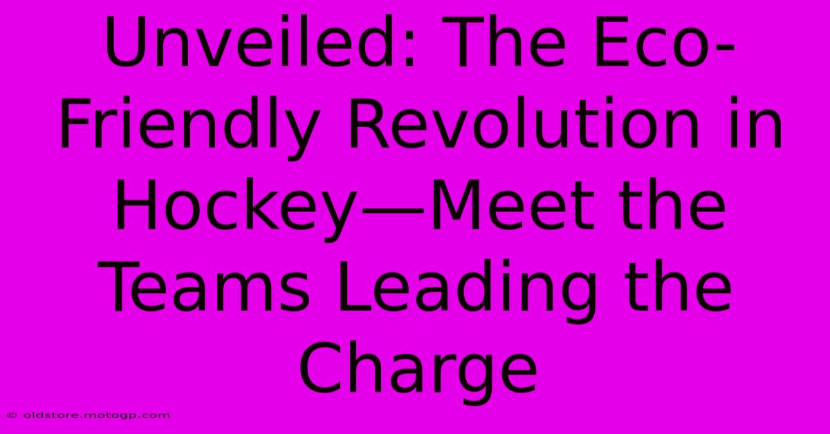 Unveiled: The Eco-Friendly Revolution In Hockey—Meet The Teams Leading The Charge