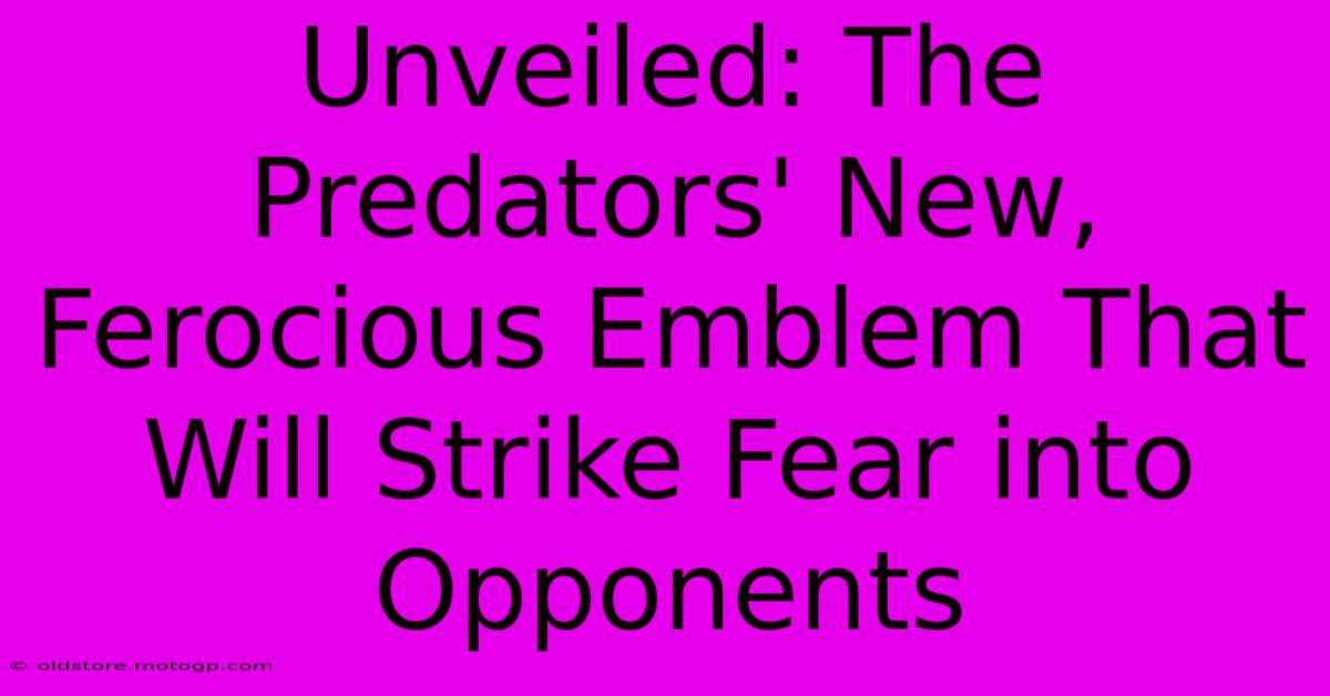 Unveiled: The Predators' New, Ferocious Emblem That Will Strike Fear Into Opponents