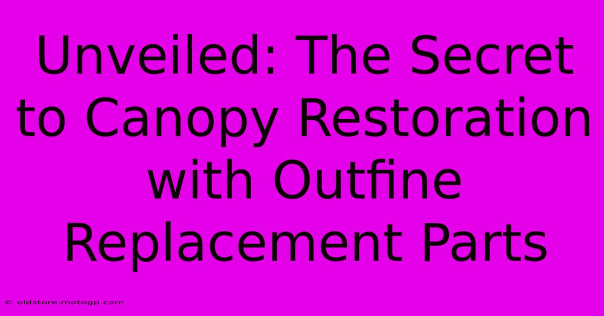 Unveiled: The Secret To Canopy Restoration With Outfine Replacement Parts