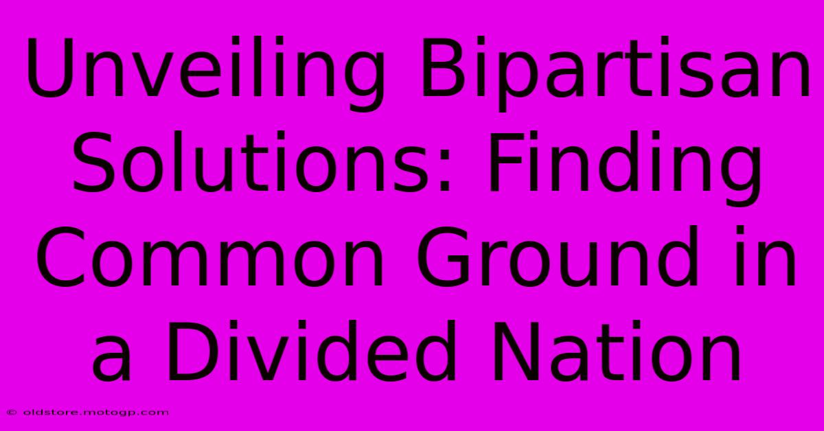 Unveiling Bipartisan Solutions: Finding Common Ground In A Divided Nation