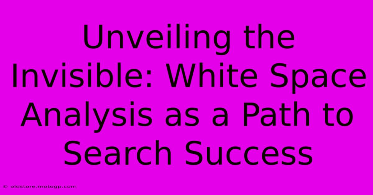 Unveiling The Invisible: White Space Analysis As A Path To Search Success