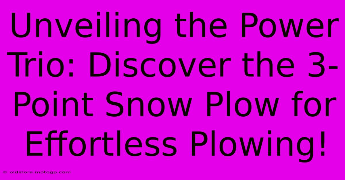 Unveiling The Power Trio: Discover The 3-Point Snow Plow For Effortless Plowing!