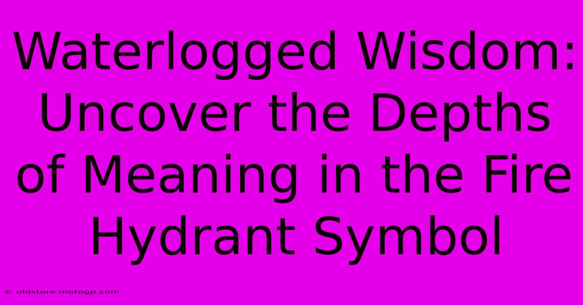 Waterlogged Wisdom: Uncover The Depths Of Meaning In The Fire Hydrant Symbol