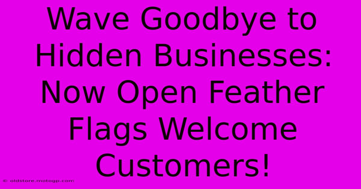 Wave Goodbye To Hidden Businesses: Now Open Feather Flags Welcome Customers!