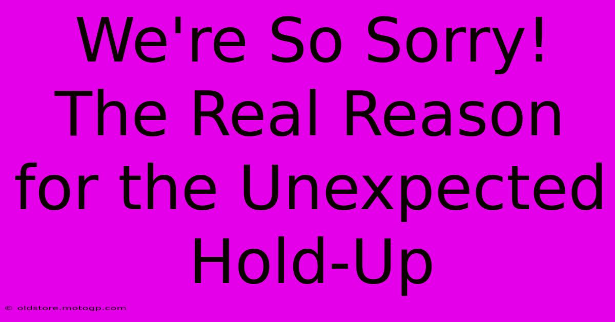 We're So Sorry! The Real Reason For The Unexpected Hold-Up