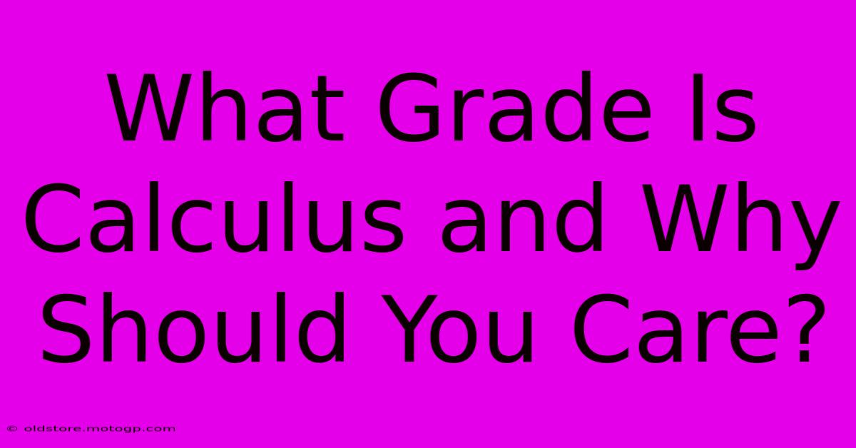 What Grade Is Calculus And Why Should You Care?