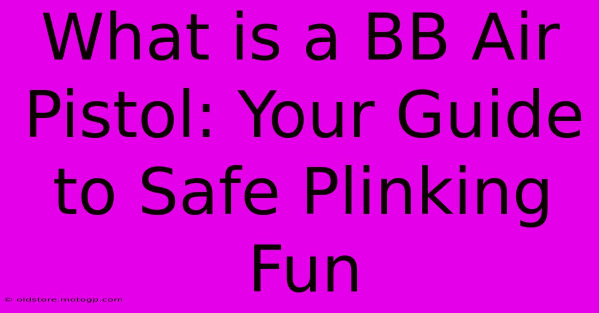 What Is A BB Air Pistol: Your Guide To Safe Plinking Fun