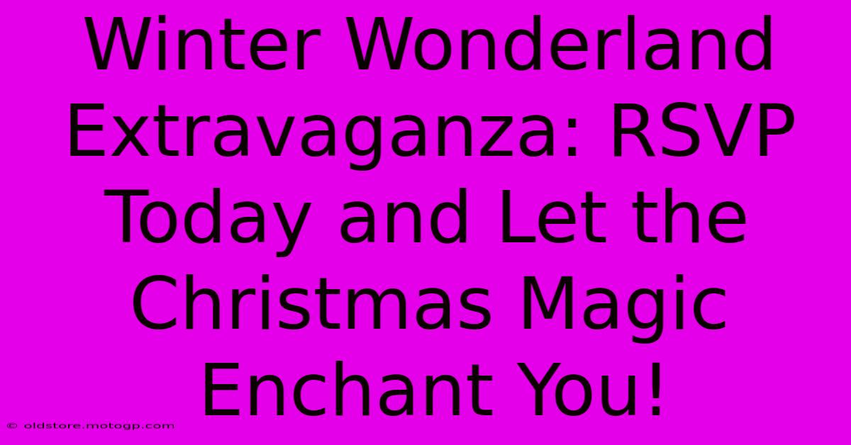 Winter Wonderland Extravaganza: RSVP Today And Let The Christmas Magic Enchant You!