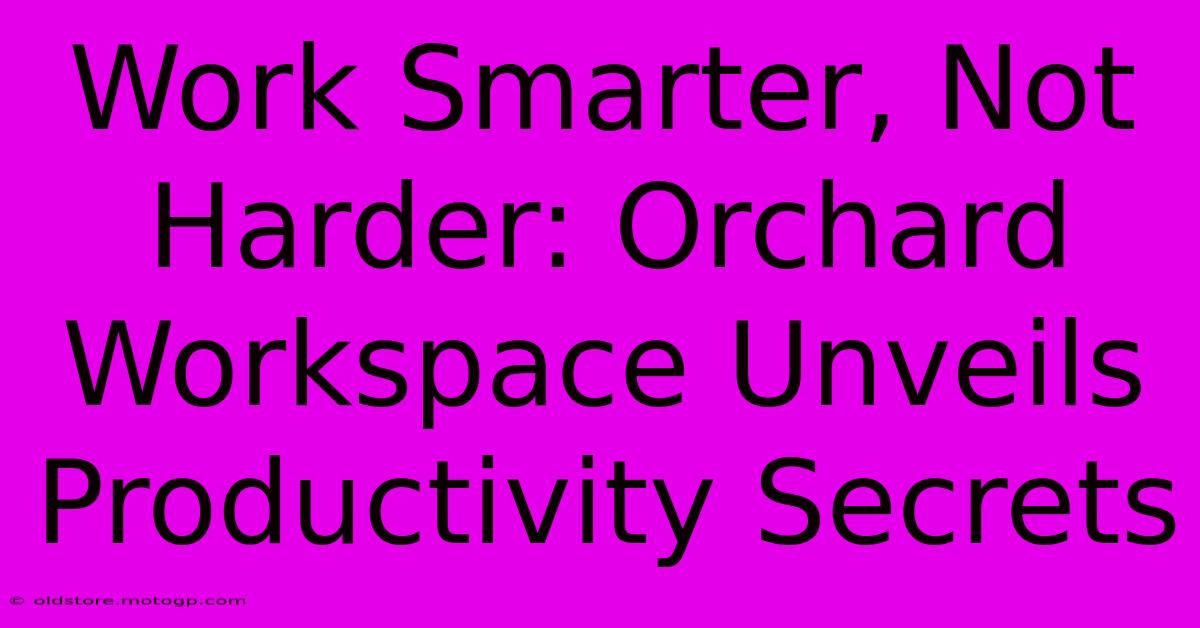 Work Smarter, Not Harder: Orchard Workspace Unveils Productivity Secrets