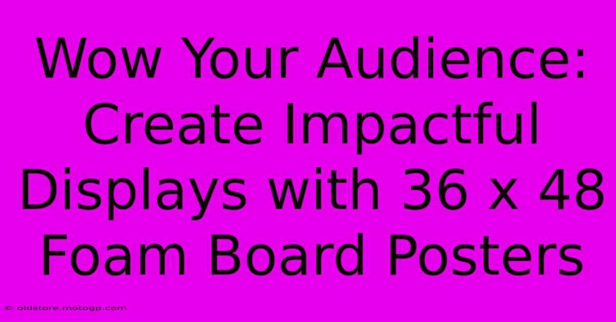 Wow Your Audience: Create Impactful Displays With 36 X 48 Foam Board Posters