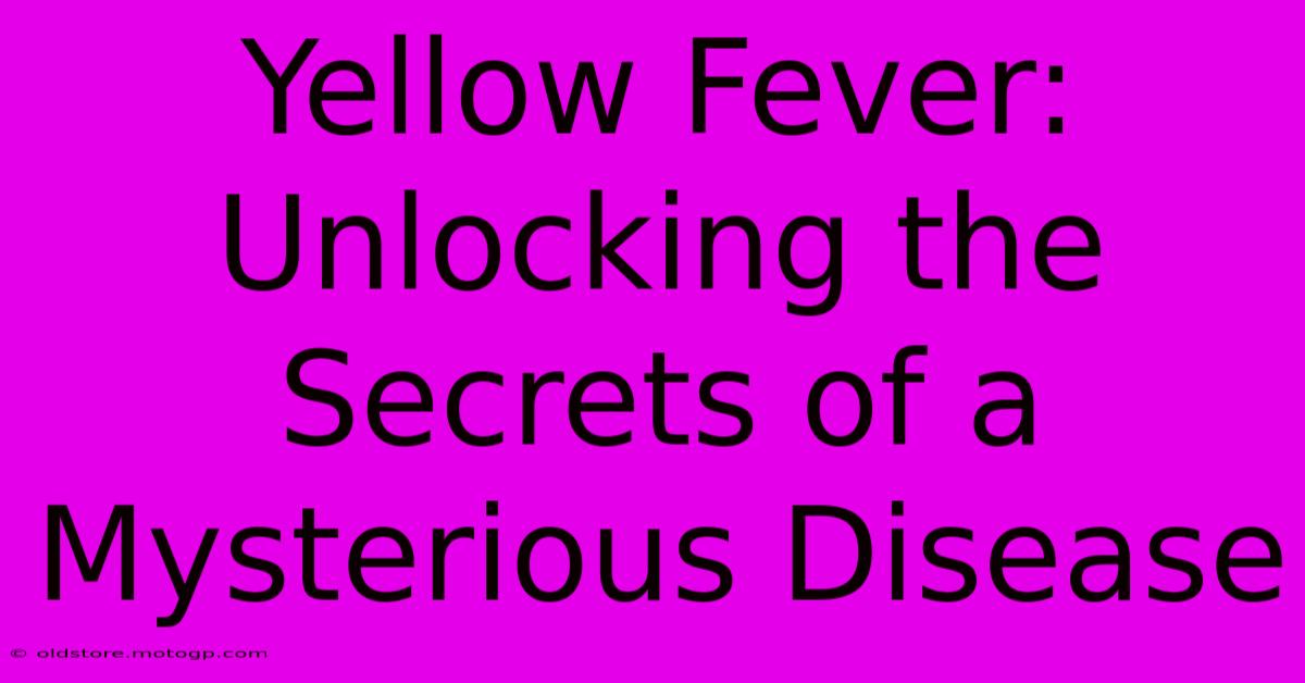 Yellow Fever: Unlocking The Secrets Of A Mysterious Disease