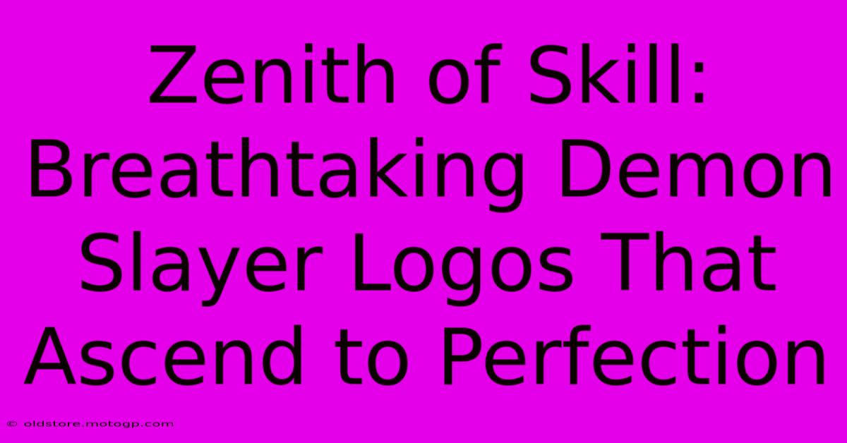 Zenith Of Skill: Breathtaking Demon Slayer Logos That Ascend To Perfection